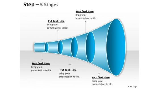 Sales Diagram 5 Staged Linear Funnel Diagram Consulting Diagram