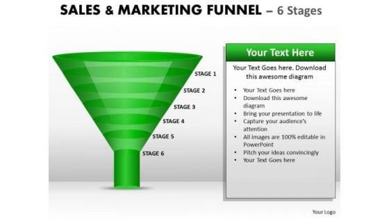 Sales Diagram 6 Staged Sales Marketing Process Diagram Consulting Diagram