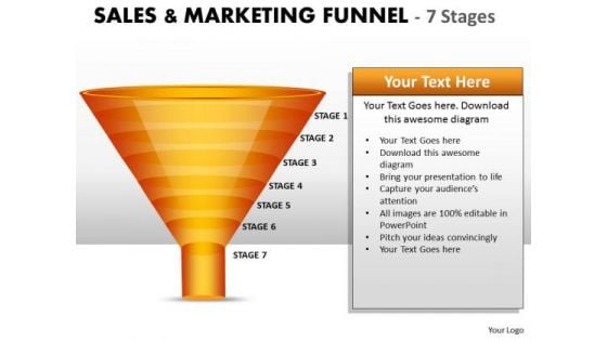 Sales Diagram 7 Staged Sales Marketing Funnel Diagram Consulting Diagram