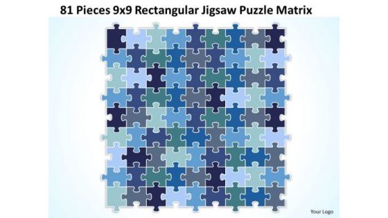 Sales Diagram 81 Pieces 9x9 Rectangular Jigsaw Puzzle Matrix Consulting Diagram