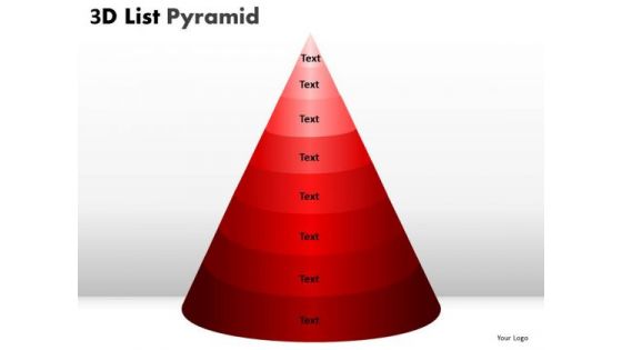 Sales Diagram 9 Staged 3d Red Triangle Diagram For Sales Business Diagram