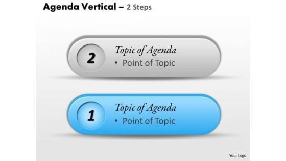 Sales Diagram Agenda Vertical 2 Steps Business Diagram