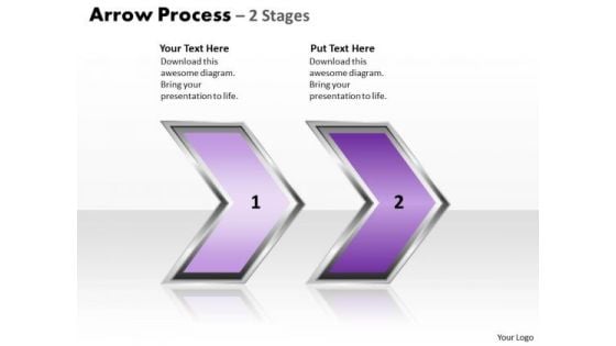 Sales Diagram Arrow Process 2 Stages Style 2