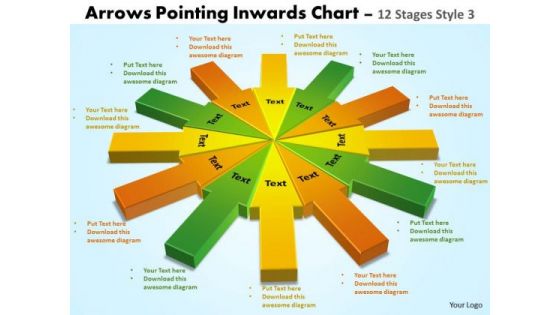 Sales Diagram Arrows Pointing Inwards Chart 12 Stages Style 3 Mba Models And Frameworks