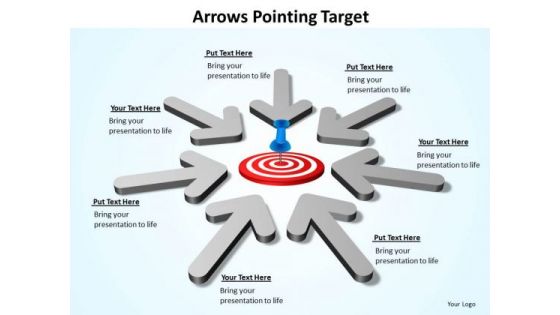 Sales Diagram Arrows Pointing Target Strategic Management