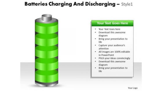 Sales Diagram Batteries Charging And Discharging Style 1 Marketing Diagram