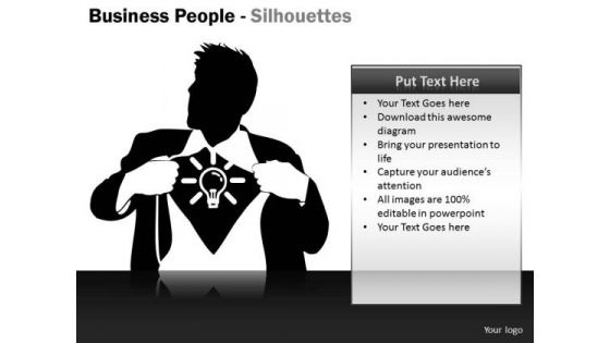 Sales Diagram Business People Silhouettes Business Cycle Diagram