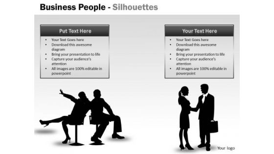 Sales Diagram Business People Silhouettes Consulting Diagram