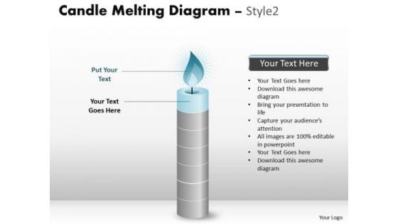 Sales Diagram Candle Melting Diagram For Time Display Strategy Diagram