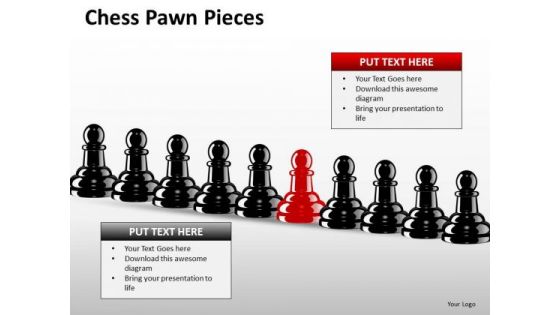 Sales Diagram Chess Pawn Pieces Business Diagram