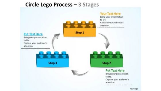 Sales Diagram Circle Lego Process 3 Stages Marketing Diagram