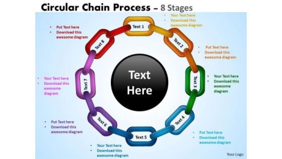 Sales Diagram Circular Chain Flowchart Process Diagram 8 Stages Business Framework Model