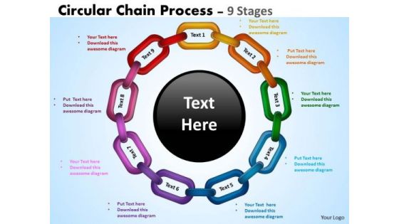 Sales Diagram Circular Chain Flowchart Process Diagram 9 Stages Consulting Diagram