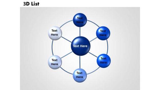 Sales Diagram Circular Diagram 3d List Business Diagram