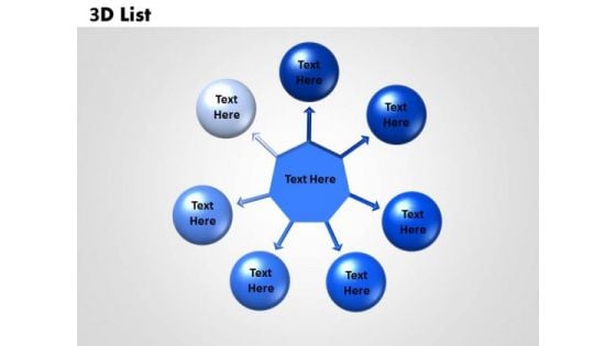 Sales Diagram Circular Diagram 3d List Marketing Diagram