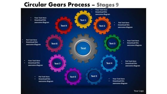 Sales Diagram Circular Gears Flowchart Process Stages 9 Mba Models And Frameworks