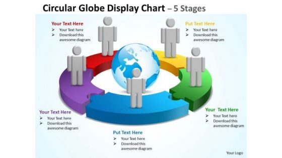Sales Diagram Circular Globe Display Chart 5 Stages Consulting Diagram