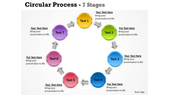 Sales Diagram Circular Process 7 Stages Marketing Diagram