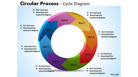 Sales Diagram Circular Process Cycle Diagram 8 Stages Business Finance Strategy Development