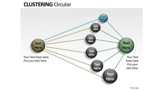 Sales Diagram Clustering Circular Ppt Business Diagram