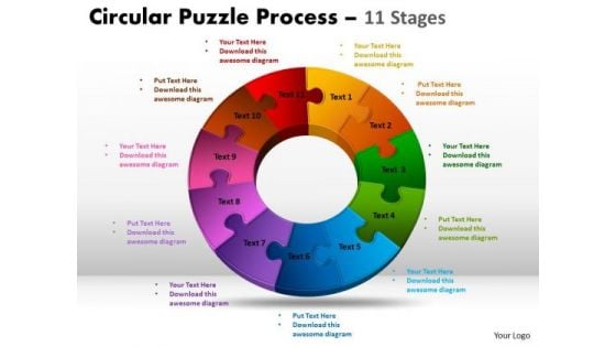 Sales Diagram Components Circular Puzzle Process Business Diagram