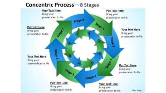 Sales Diagram Concentric Process 8 Stages 4 Business Diagram