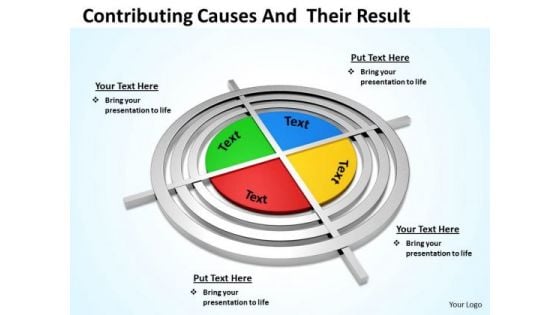 Sales Diagram Contributing Causes And Their Result Business Cycle Diagram