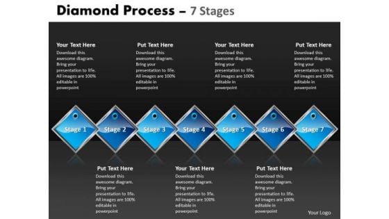 Sales Diagram Diamond Process 7 Stages Consulting Diagram