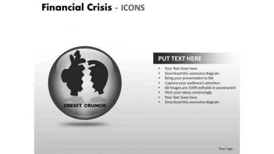 Sales Diagram Financial Crisis Icons Strategic Management