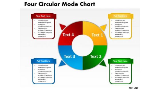 Sales Diagram Four Circular Mode Chart Consulting Diagram