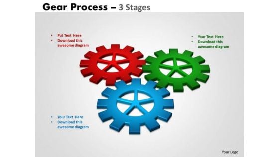 Sales Diagram Gears Process 3 Stages Business Cycle Diagram