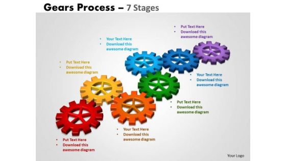 Sales Diagram Gears Process 7 Stages Business Cycle Diagram