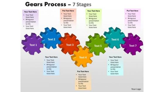 Sales Diagram Gears Process 7 Stages Business Finance Strategy Development