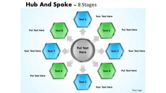 Sales Diagram Hub And Spoke 8 Stages Business Diagram
