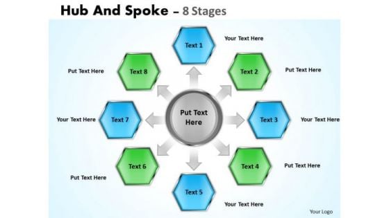 Sales Diagram Hub And Spoke 8 Stages Business Diagram