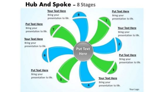 Sales Diagram Hub And Spoke 8 Stages Marketing Diagram