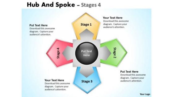 Sales Diagram Hub And Spoke Stages Strategic Management