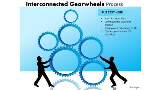 Sales Diagram Interconnected Gearwheels Process Marketing Diagram