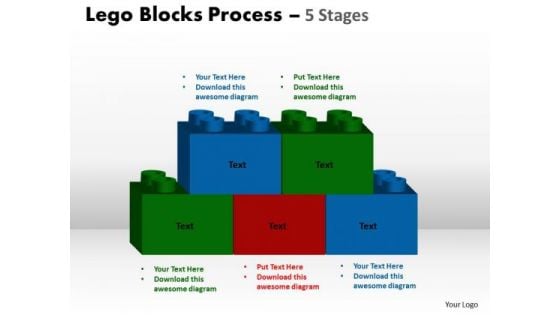 Sales Diagram Lego Blocks Process 5 Stages Business Cycle Diagram