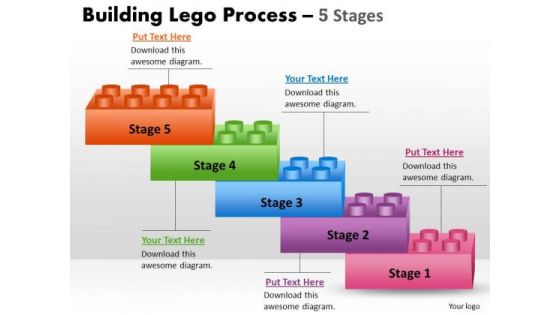 Sales Diagram Lego Blocks Process Stages 5 Business Diagram