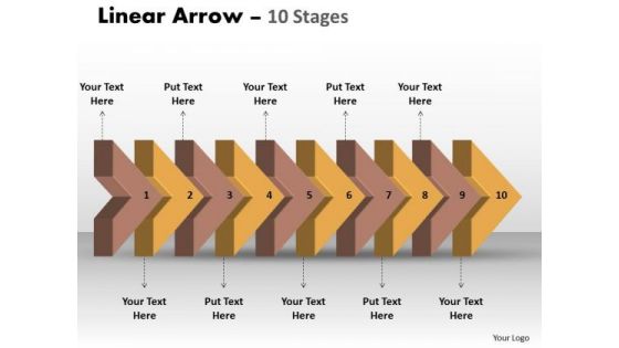 Sales Diagram Linear Arrow 10 Stages Consulting Diagram