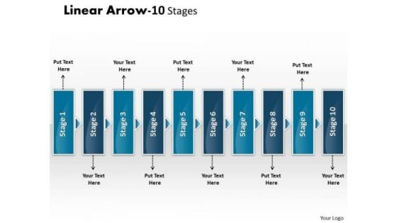 Sales Diagram Linear Arrow 10 Stages Marketing Diagram