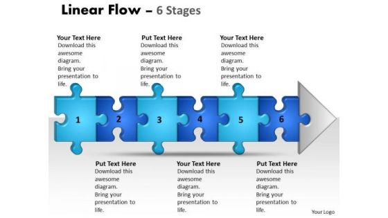 Sales Diagram Linear Flow 6 Stages Mba Models And Frameworks