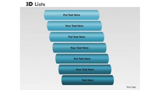 Sales Diagram List 7 Stages For Process Flow Marketing Diagram