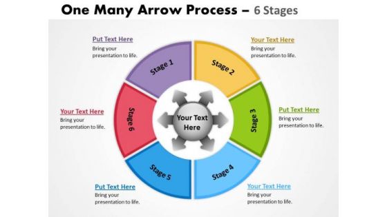 Sales Diagram One Many Arrow Process 6 Stages Business Cycle Diagram