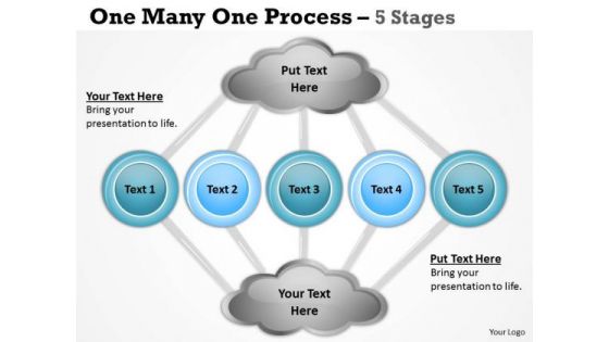 Sales Diagram One Many One Process 5 Stages Business Framework Model