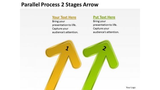 Sales Diagram Parallel Process 2 Stages Arrow Strategic Management