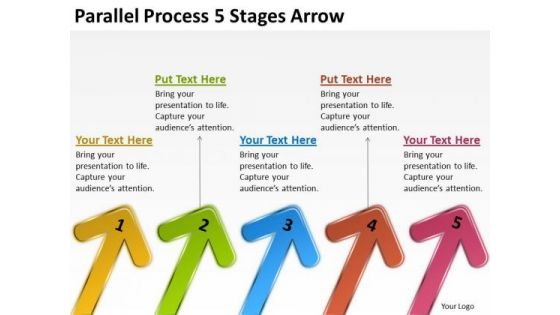 Sales Diagram Parallel Process 5 Stages Arrow Marketing Diagram