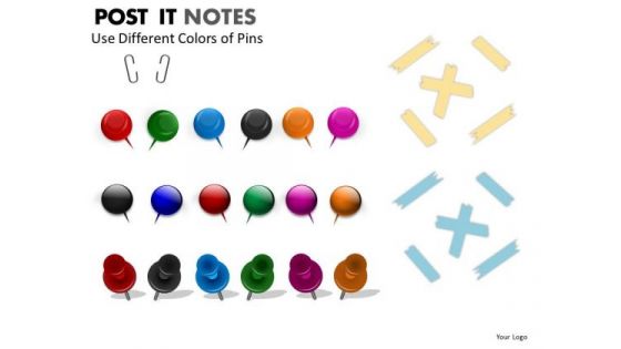 Sales Diagram Post It Notes Style Business Finance Strategy Development