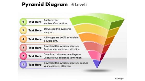 Sales Diagram Pyramid Diagram 6 Levels Of Process Control Marketing Diagram